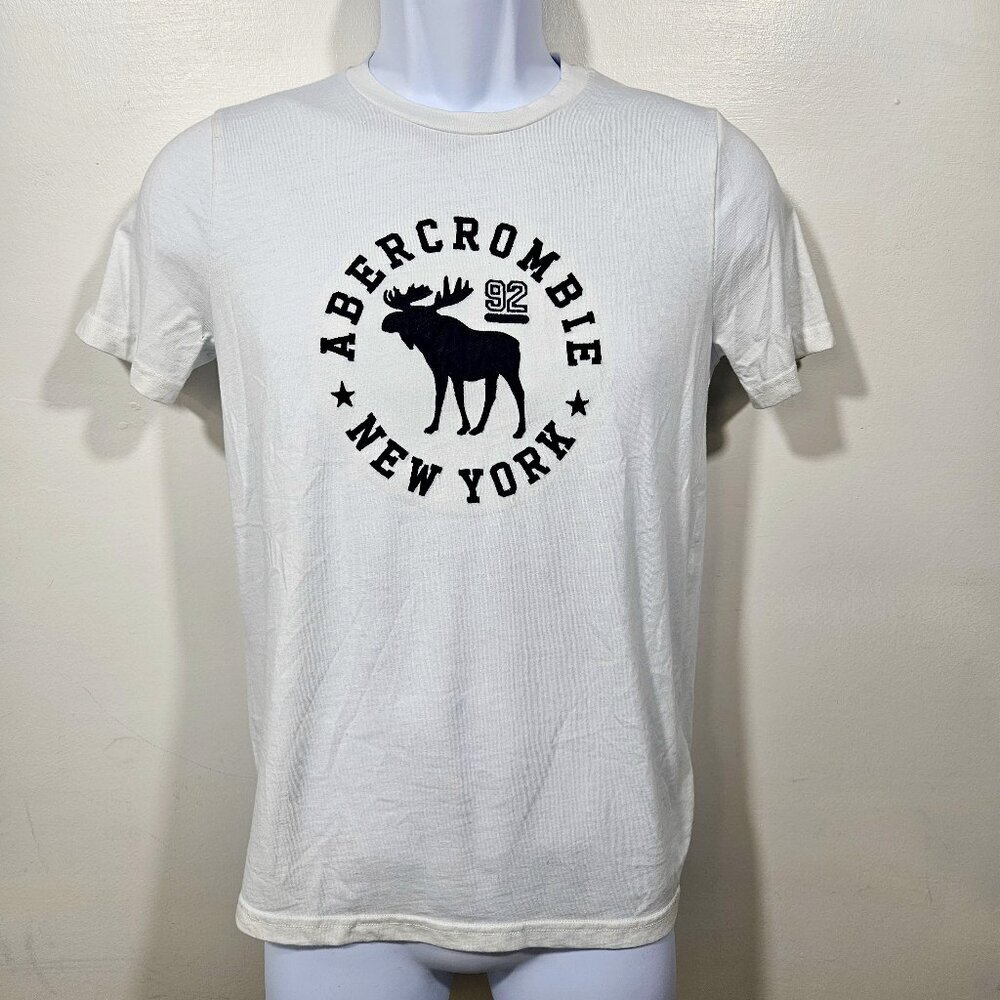 Unisex‎ Abercrombie Kids T-shirt Size 13/14 Black on White      (72)